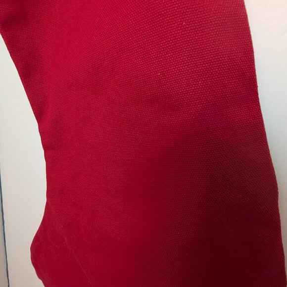 Let it Snow Red Embordered Canvas Christmas Stocking - Picture 6 of 8